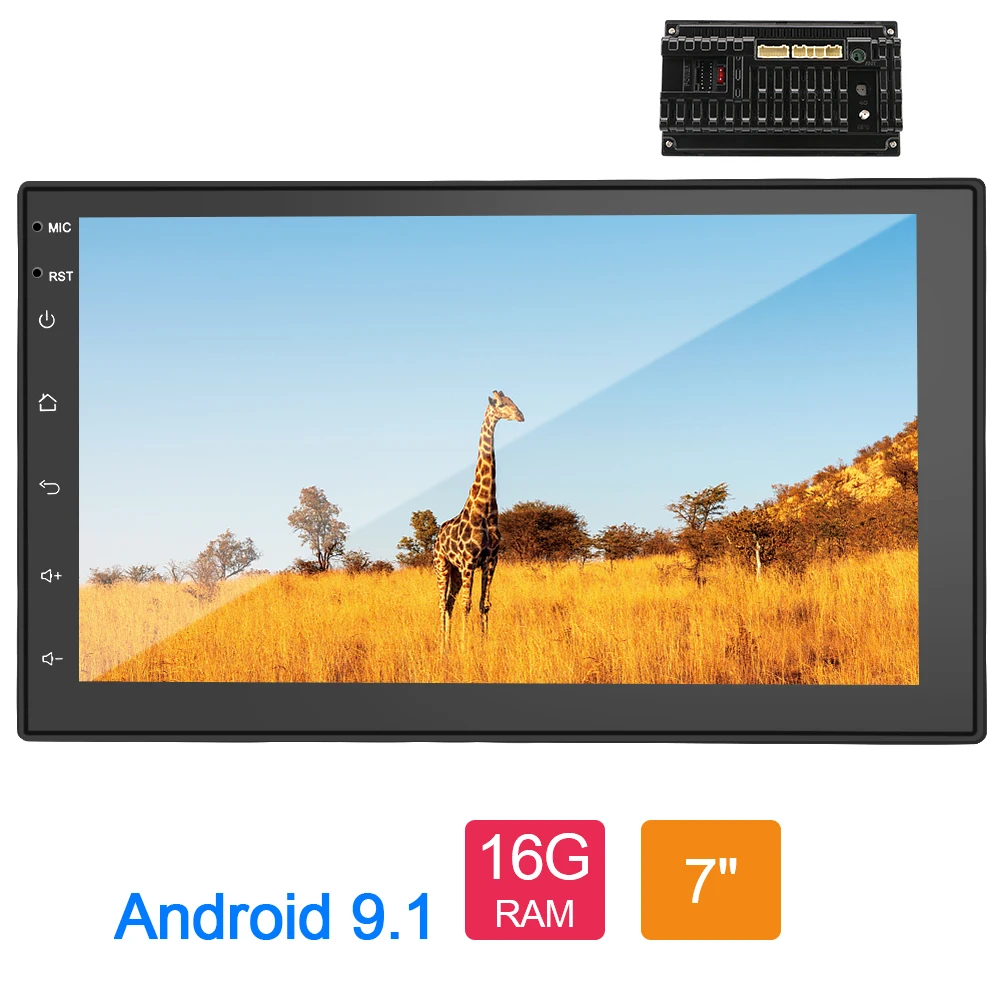 

GPS Navigaton Touch WIFI Bluetooth USB FM Player 2 Din Car Radio 7'' Android 9.1 Universal Auto Stereo Multimedia Video Player