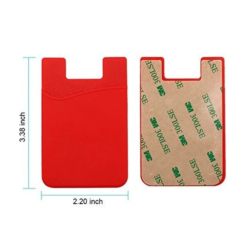 Silicone Mobile Phone Back Pocket Women Men Card Holder Case Soft Elastic Non-slip Cell Phone Stick Adhesive Card Holder Wallet