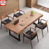 Solid Wood Office Desk Dining Table Handmade Multi Functional Easy Assembly Stylish Modern Farmhouse Design 1