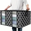 1pc Visible Window Wardrobe Storage Bag, Moisture-proof Cotton Quilt Storage And Finishing Bag, Clothing Moving Bag 1
