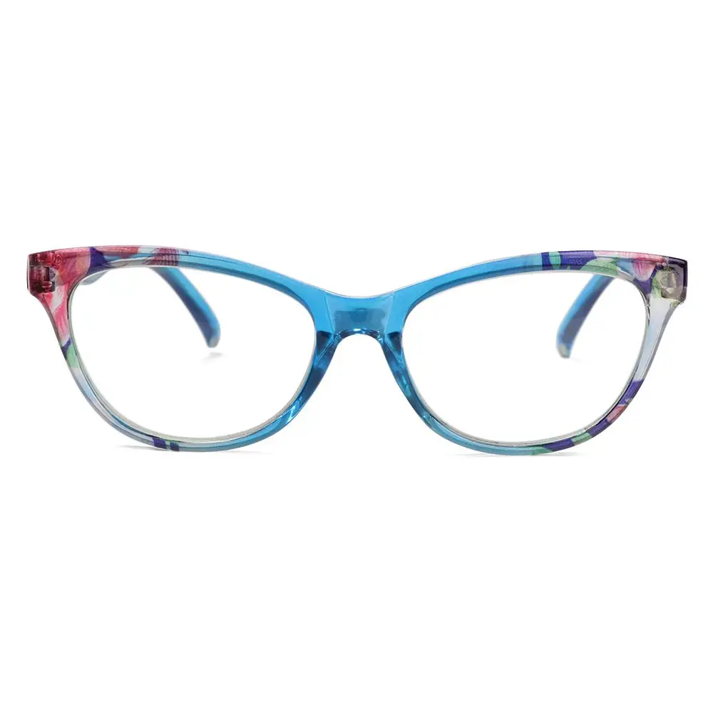 Katzenauge Lesebrille Frauen Männer ultraleichte Harz Blumen druck Presbyopie Brillen leichte Blumen Hyperopie Brillen – Detail 8