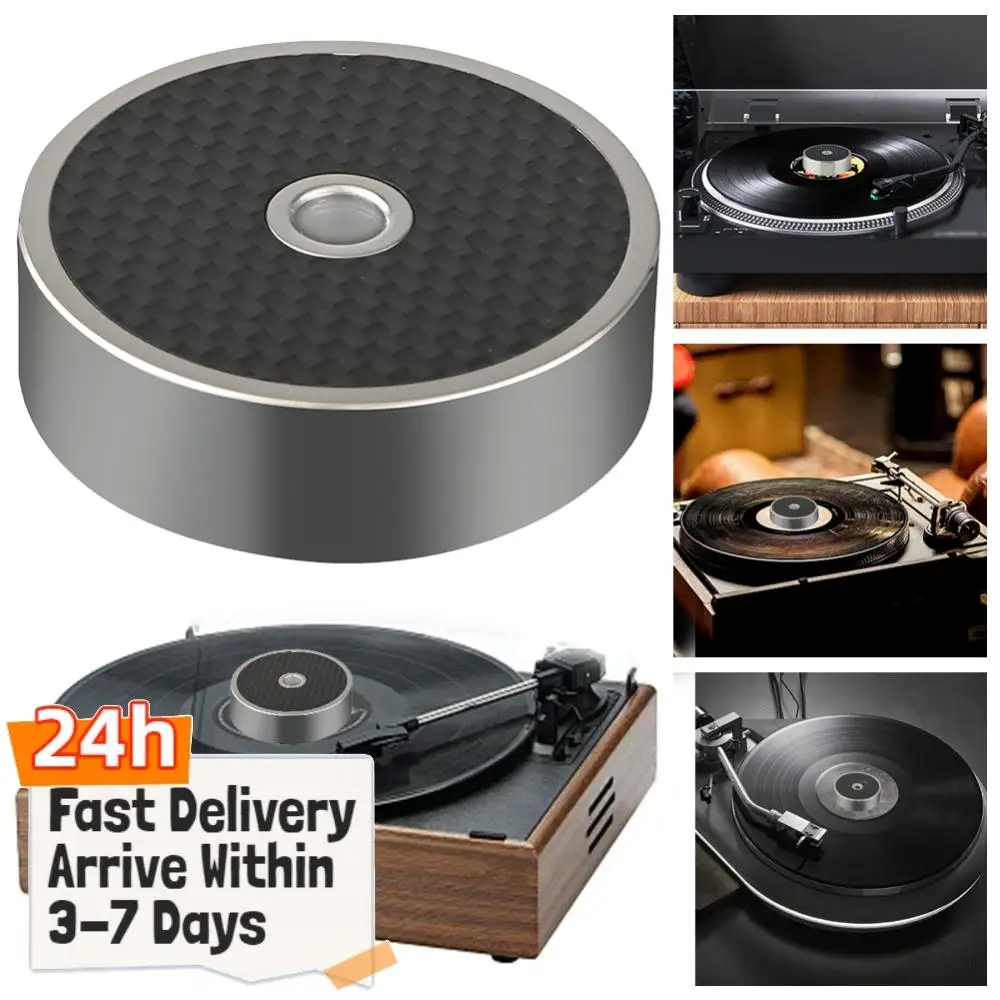 LP Vinyl Record Player Disc Turntable Stabilizer 304 Stainless Steel/Carbon Fiber Vibration Reducer for Vibration Balanced