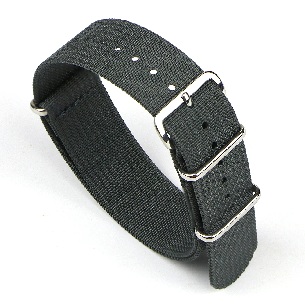 New Ribbed Nato Strap 18mm 20mm 22mm Nylon Watch Straps Braid Ballistic Fabric Watchband Accessories for Military Watch Band