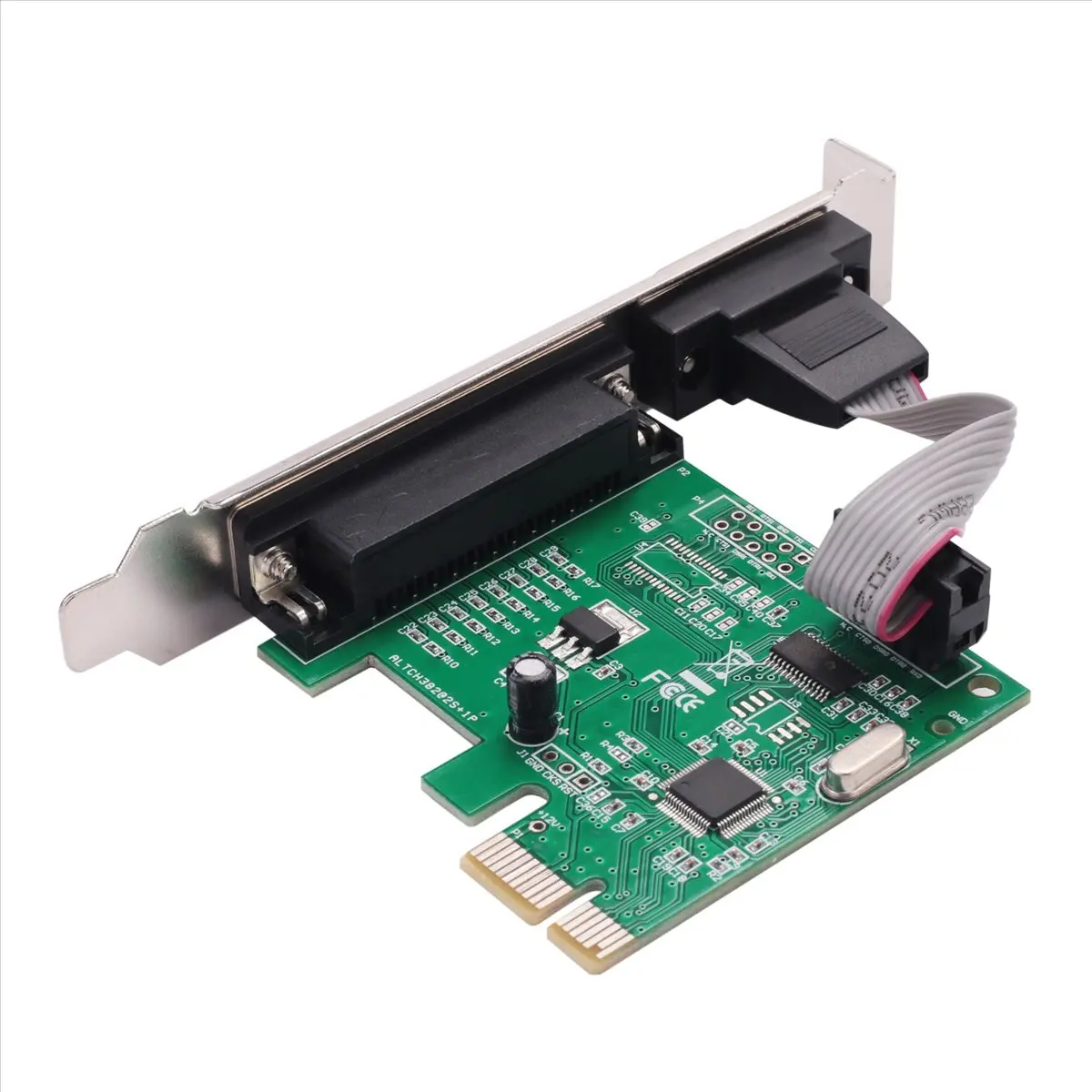 A003 RS232 -232 직렬 포트 COM 및 DB25 프린터 병렬 포트 LPT - PCI-E PCI Express 카드 어댑터 변환기 WCH382L 칩