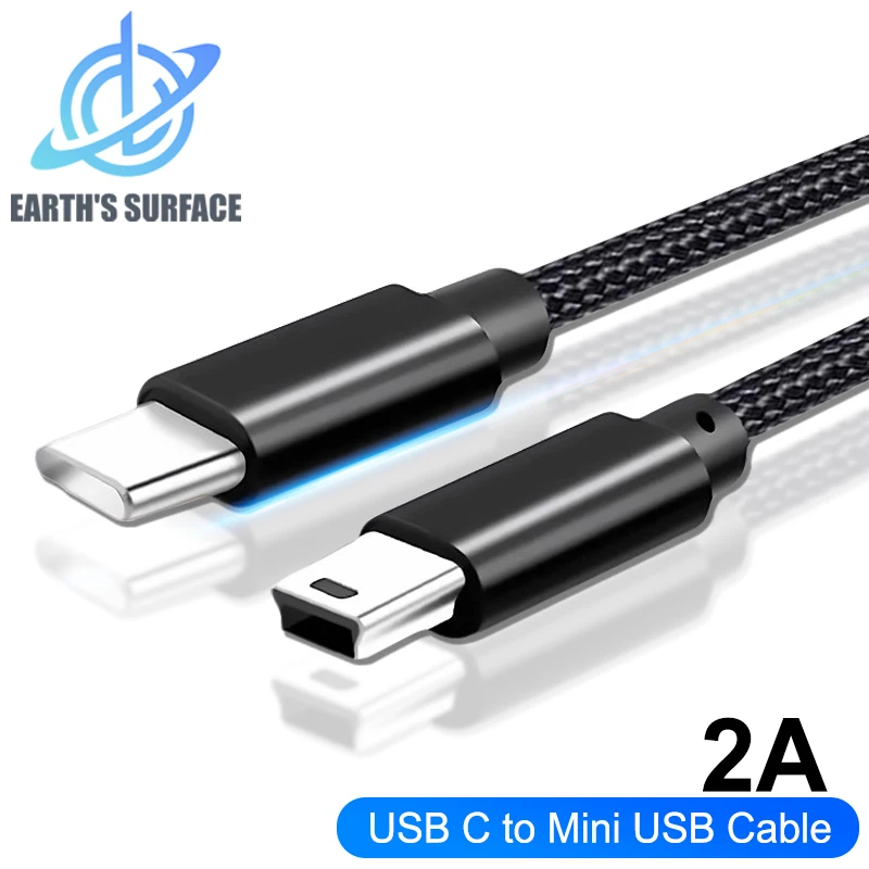 USB タイプ C からミニ USB ケーブルアダプター MP3 MacBook Pro カメラ HDD 充電ケーブルデータ転送コネクタタイプ c ミニ USB ケーブル