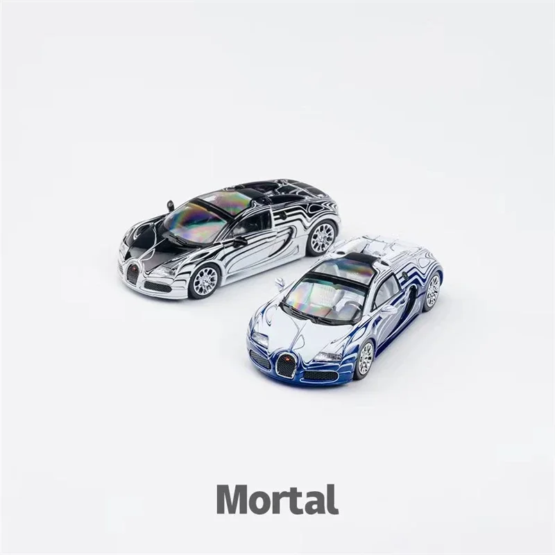 Mortal 1:64 Bugatti Ceramic Dragon Black Blue White Limited500 Diecast Model Car