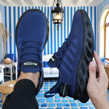 أحذية رياضية عصرية للرجال خفيفة الوزن للجري أحذية كرة سلة ممتصة للصدمات وصلت حديثًا أحذية رياضية شبكية أنيقة قابلة للتنفس 3