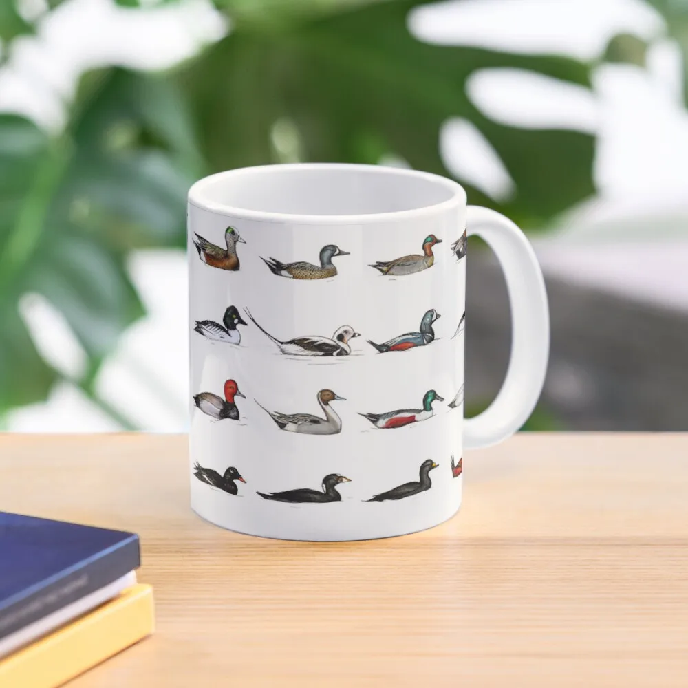 

Ducks of North America - 20 diving and dabbling ducks, bird art, duck paintings Coffee Mug Personalized Gifts Mug