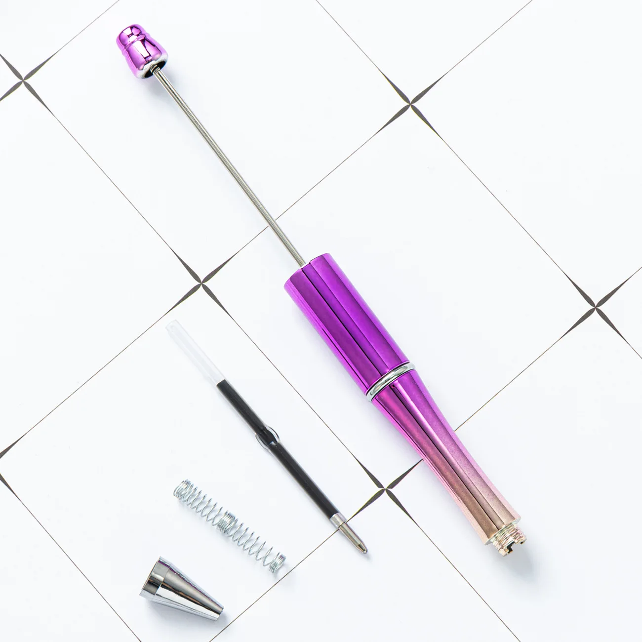 Ballpoint Pen Multifunction Ballpoint Pen Multifunctional Pen Ball Point Pen 6pcs Beaded Pen Bead Printable DIY Ballpoint Pens Beadable Pens Creative for DIY Making Writing Journaling Exam Draw Supsupplies