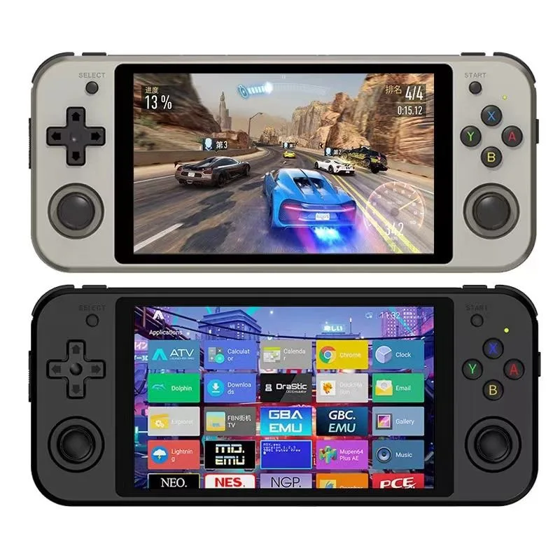 

Портативный игровой плеер RG552, 5,36 дюйма, карманный игровой автомат, 3,5 дюймовый IPS экран, классические игры, внешние
