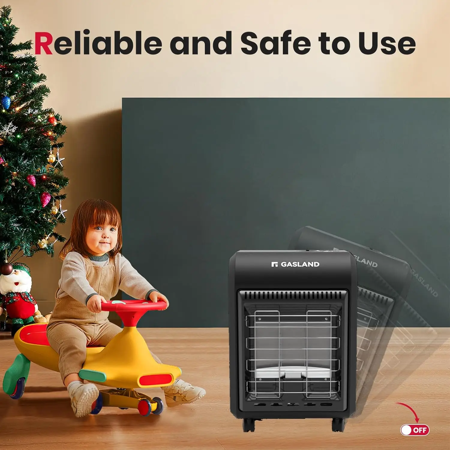 MHA18BN Propane Radiant heater, 18,000 BTU Warm Area up to 450 sq. ft, Portable LP Gas Heater for Garages, Workshops and