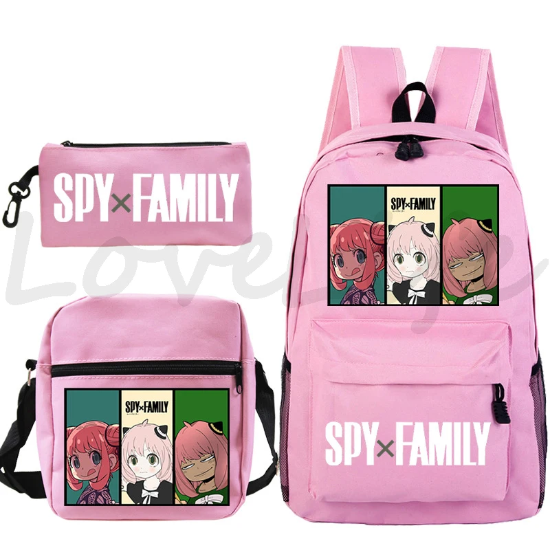 

Anime Spy X Family Anya Backpack Schoolbag Students Girls Rucksack Zipper Bookbag Kids Kawaii Manga School Bags 3pcs set Mochila