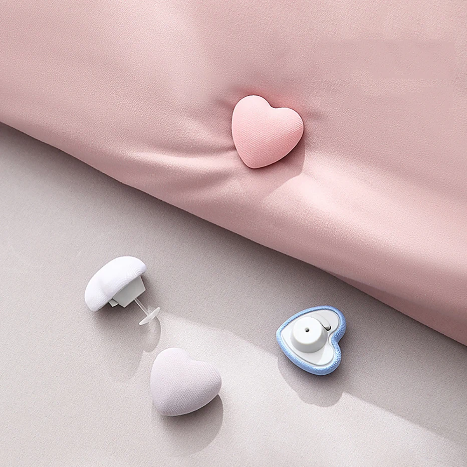 4/8pcs Duvet Cover Pins Soft Fabric Double Sided Fastener Clips for Quilt Blanket Cushions Comforter Holder with Buttons 3