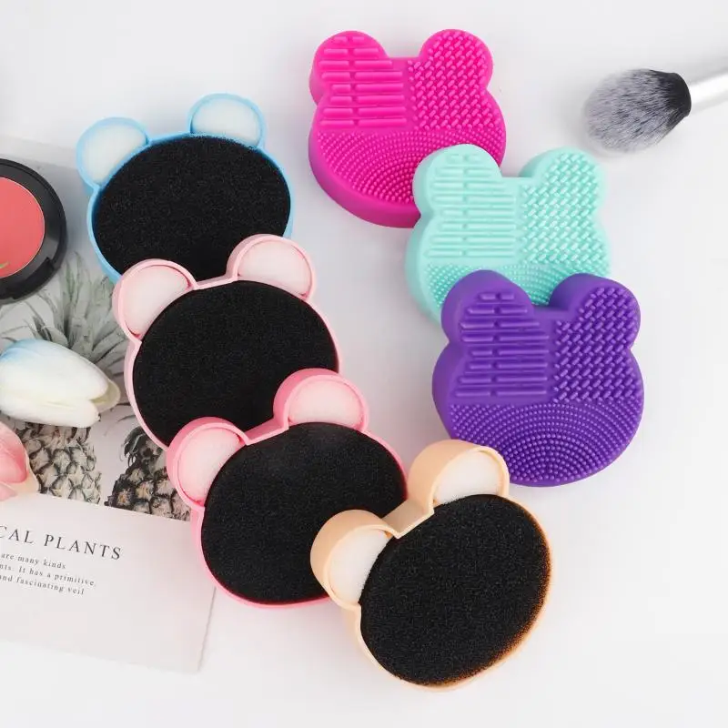 Silicone Bear-Shaped Portable Makeup Brush Cleaner