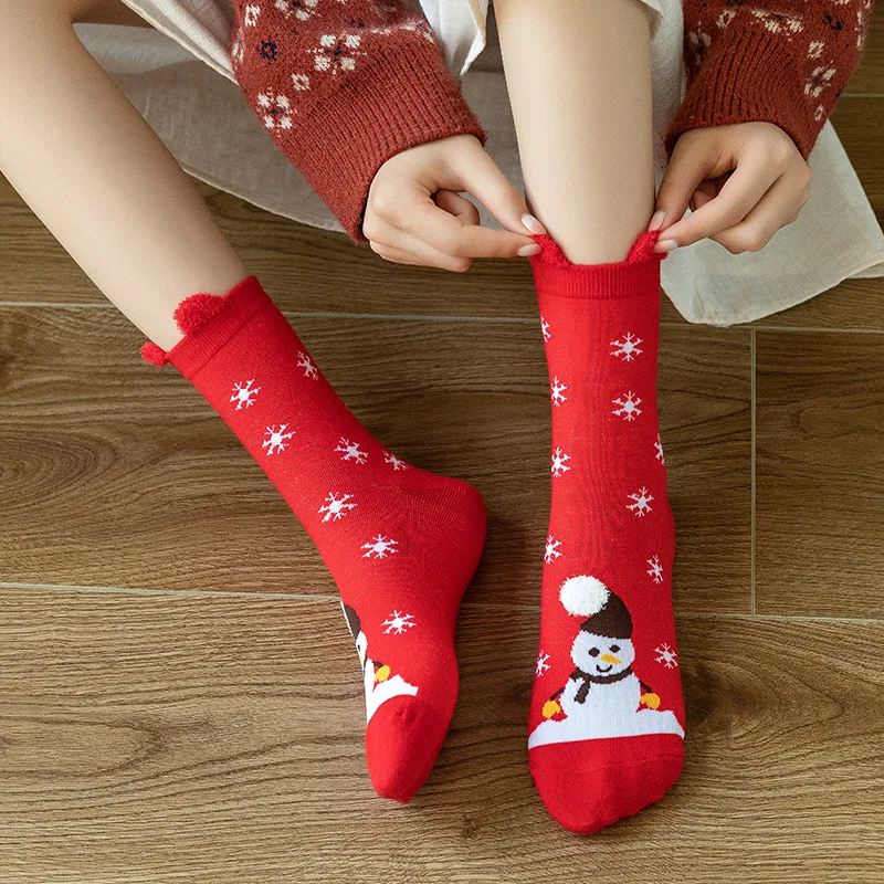 5 Pairs Kombination Weihnachten Socken Halloween Cartoon Elk Bär Stereo frauen Medium Rohr Baumwolle Socken Kostenloser Versand Großhandel