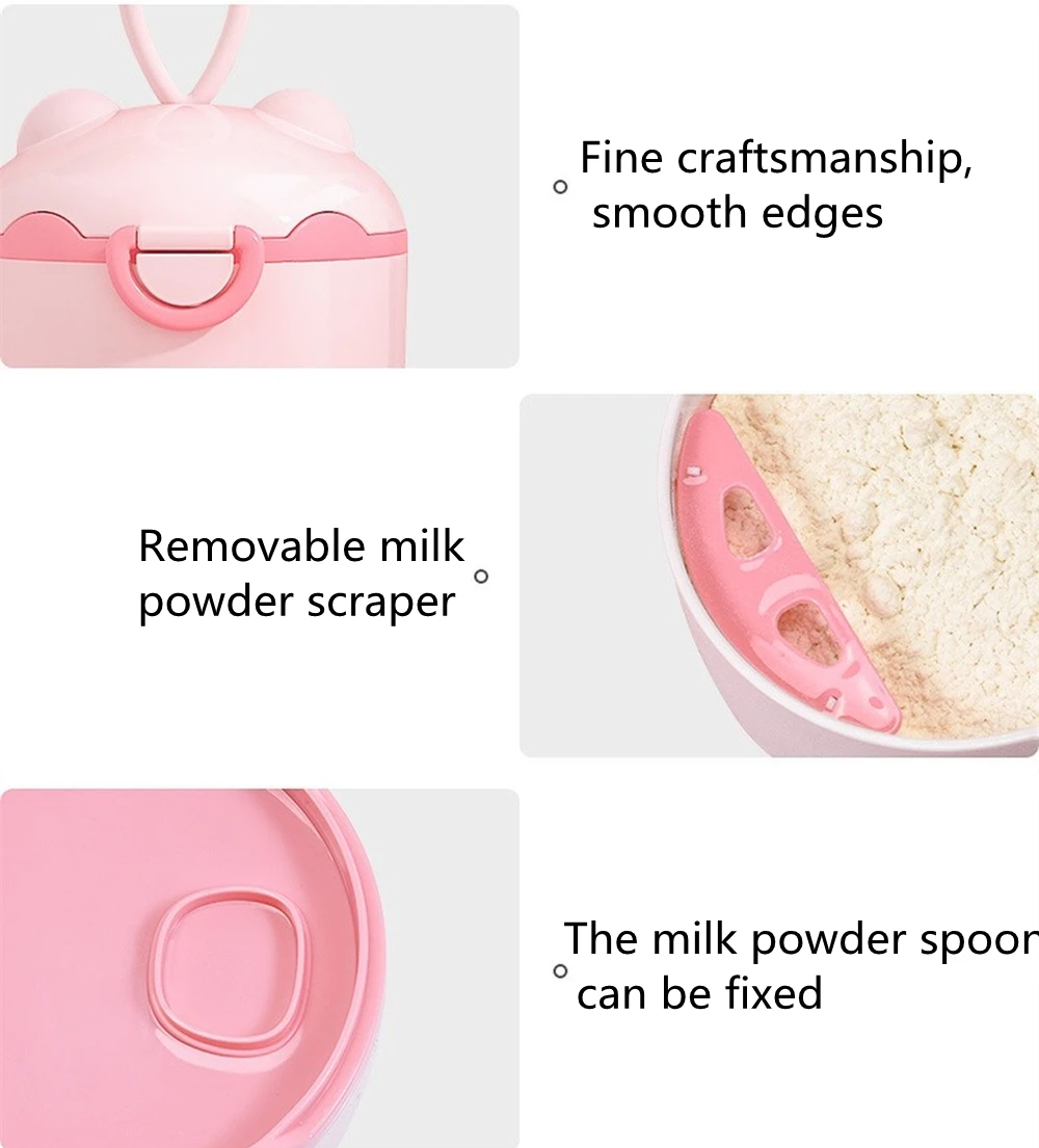 Baby Milk Powder Portable Cute Pig Food Storage Box Essential Cereal Infant Milk Powder Box Toddle Snacks Container