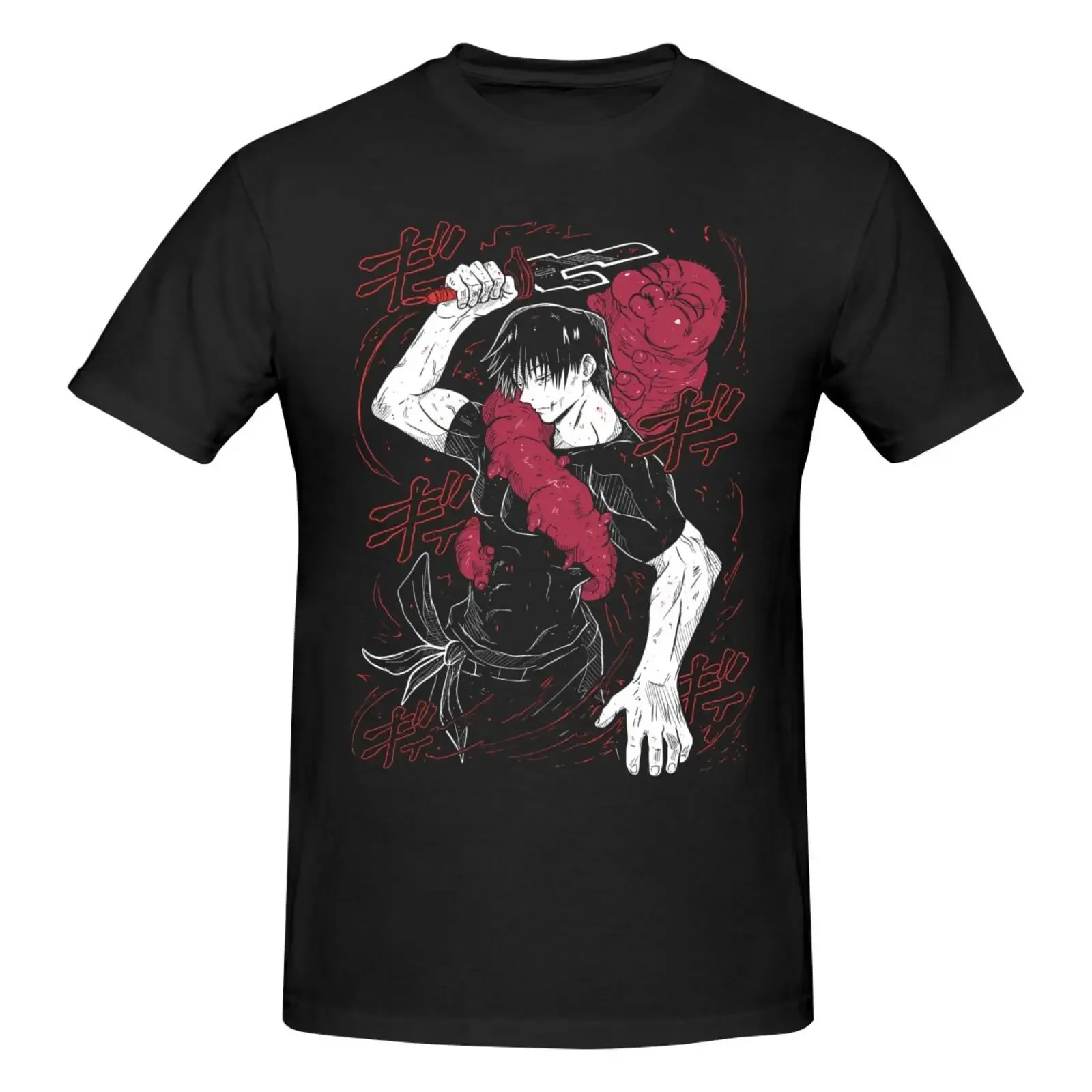 

Jujutsu Kaisen Fushiguro Toji T-shirt Anime Horror Black Short Sleeve All Size