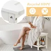Shower Chair, HDPE Shower Bench for Inside Shower to Sit On It, Shower Stool with Storage Shelf 2-Tier Spa Stool for Elderly 3