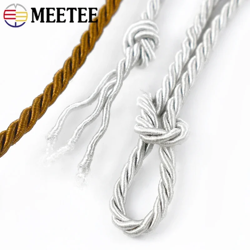 3mm Polyester Braided 3 Strand Twisted Rope Cushion Pillow Decoration Cords Bag Home Textile Sewing Accessories 5/10M
