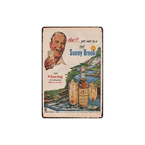 

Настенный декор Sunny Brook для пива, металлический жестяной знак 12x16 дюймов