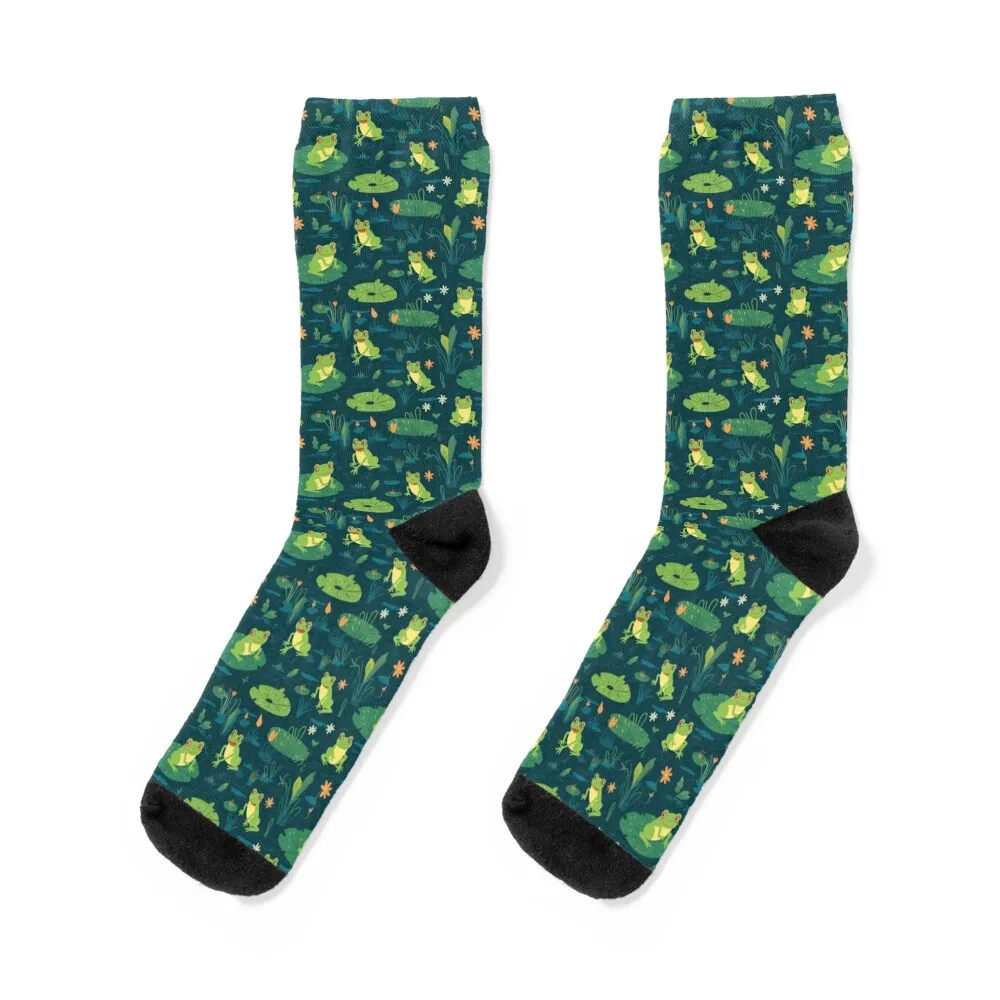 Cute Cartoon Frogs Tile Pattern Socks custom sports socks ankle stockings socks man funny sock Men Socks Women's new wool herringbone pattern pants for women autumn and winter autumn straight ankle tied trousers autumn casual suit pants