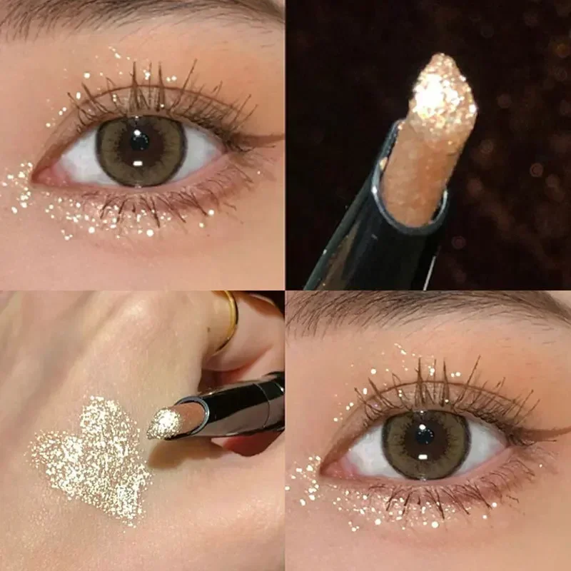 Shiny Chameleon Eyeliner Pencil Green Gold Purple Glitter Eye Shadow Lying Silkworm Pen Waterproof for Women Makeup liquid eyeliner eyeshadow pen eyeliner pencil makeup pen eyeshadow eyeliner liquid eyeshadow