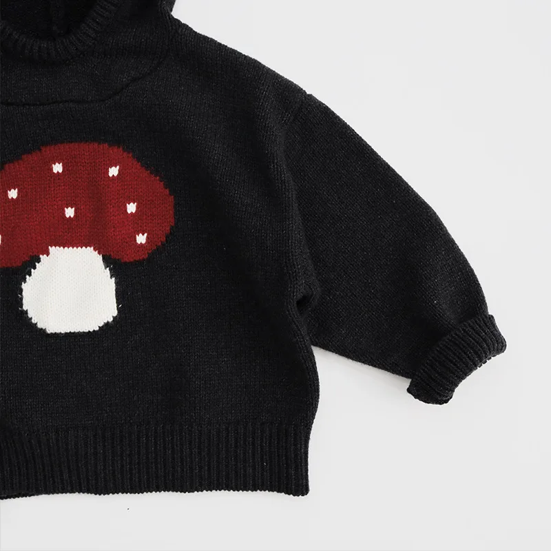 Kids Long Sleeve Mushroom Hoodie Sweater