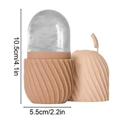 Face Ice Roller - Silicone Reusable Massage Tool for Skincare, Puffiness, Dark Circles, and Relaxation (B)