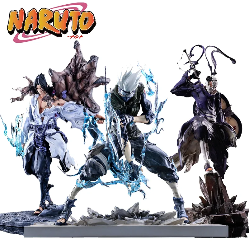 

Naruto Anime Figure Iron Curtain GK Kakashi Uchiha Sasuke Obito Figures Colletion Figurine Doll Statue Model Toys Chrismas Gifts