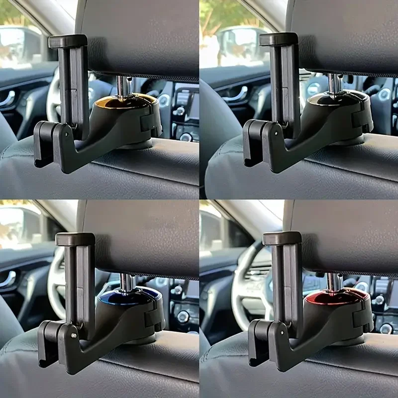 2 in 1 Car Headrest Hidden Hook with Phone Holder Car Seat Back