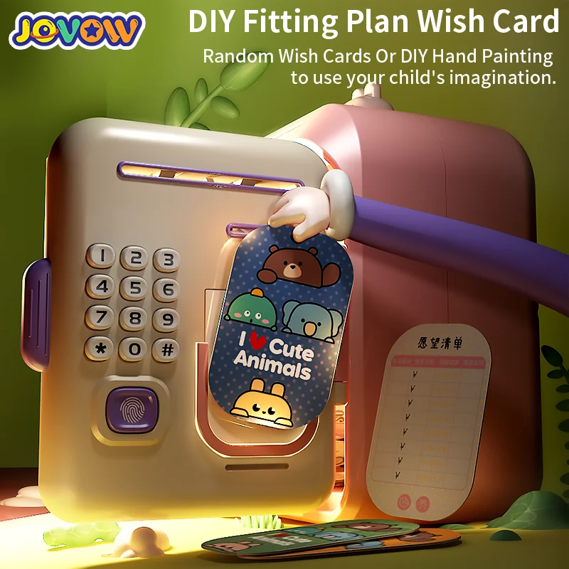 Electronic Password Fingerprint Unlock Money Box Coins Cash Saving Money Box Code Key Lock Music Piggy Bank Mini Safe Child Gift 4