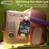 Electronic Password Fingerprint Unlock Money Box Coins Cash Saving Money Box Code Key Lock Music Piggy Bank Mini Safe Child Gift 4