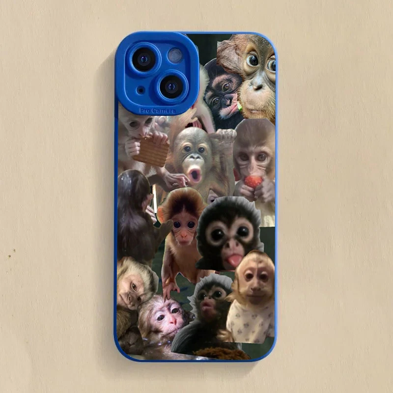 Whimsical Monkey Silicone Soft Phone Case Cover