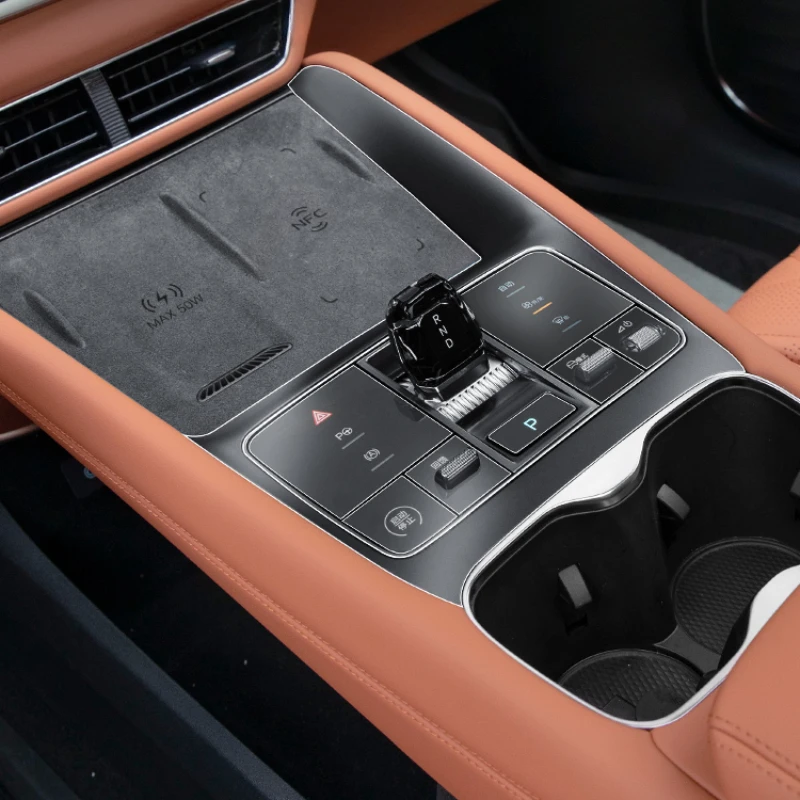 For BYD Sealion 7 Central Control Gear Button Protection Sticker Modified Transparent Protective Film Car Interior Accessories