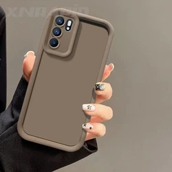 Matte Anti - Drop Soft Protective Phone Cover - OPPO Reno6 (5G) (Brown)