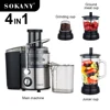 Houselin 4-in-1 Juicer, Fast Pulping of Whole Fruits and Vegetables, Easy To Clean, Centrifugal Extractor, Non-slip Feet 6