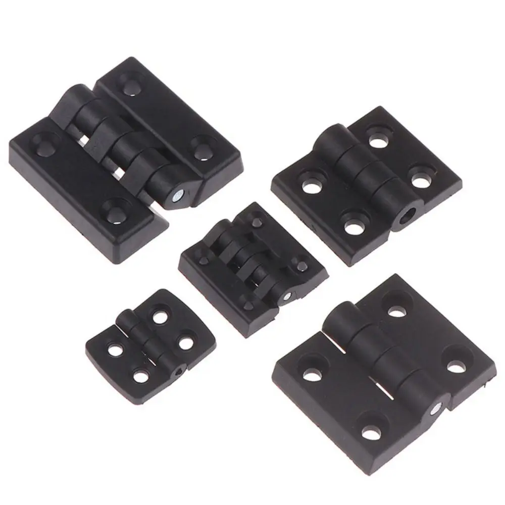 Professional ABS Plastic Plastic Door Hinge Black Durable Small Hinges Hardware Wear-resistant Cabinet Door Hinge For Furniture