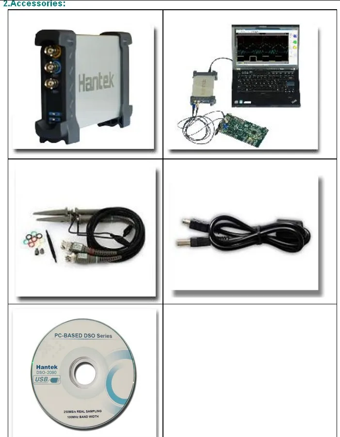 Hantek 6082BE PC USB Digital Oscilloscope | 2CH 80MHz 250MSa/s PC-Based Oscilloscope HANTEK-6082BE detail image 2