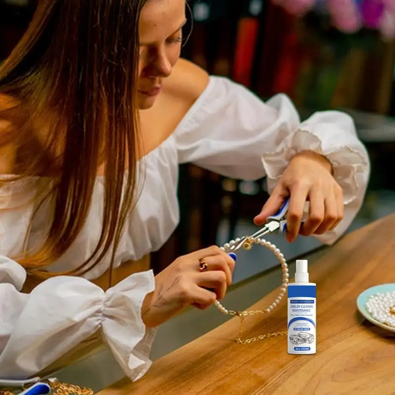 Ring Cleaner 100ml Portable Cleaner Spray For Jewelry Anti Tarnish Spray Engagement Ring Earring For Silver Gold
