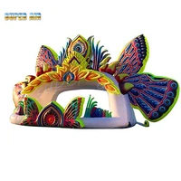 New design giant butterfly style inflatable stage tent with custom logo for stage backdrop 1