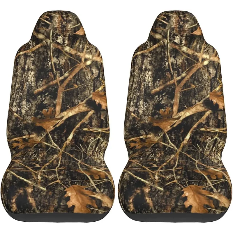 

Чехлы Camoflauge на автомобильные сиденья, эластичные чехлы с принтом, 2 шт., для грузовиков, фургонов, кроссоверов, на осень