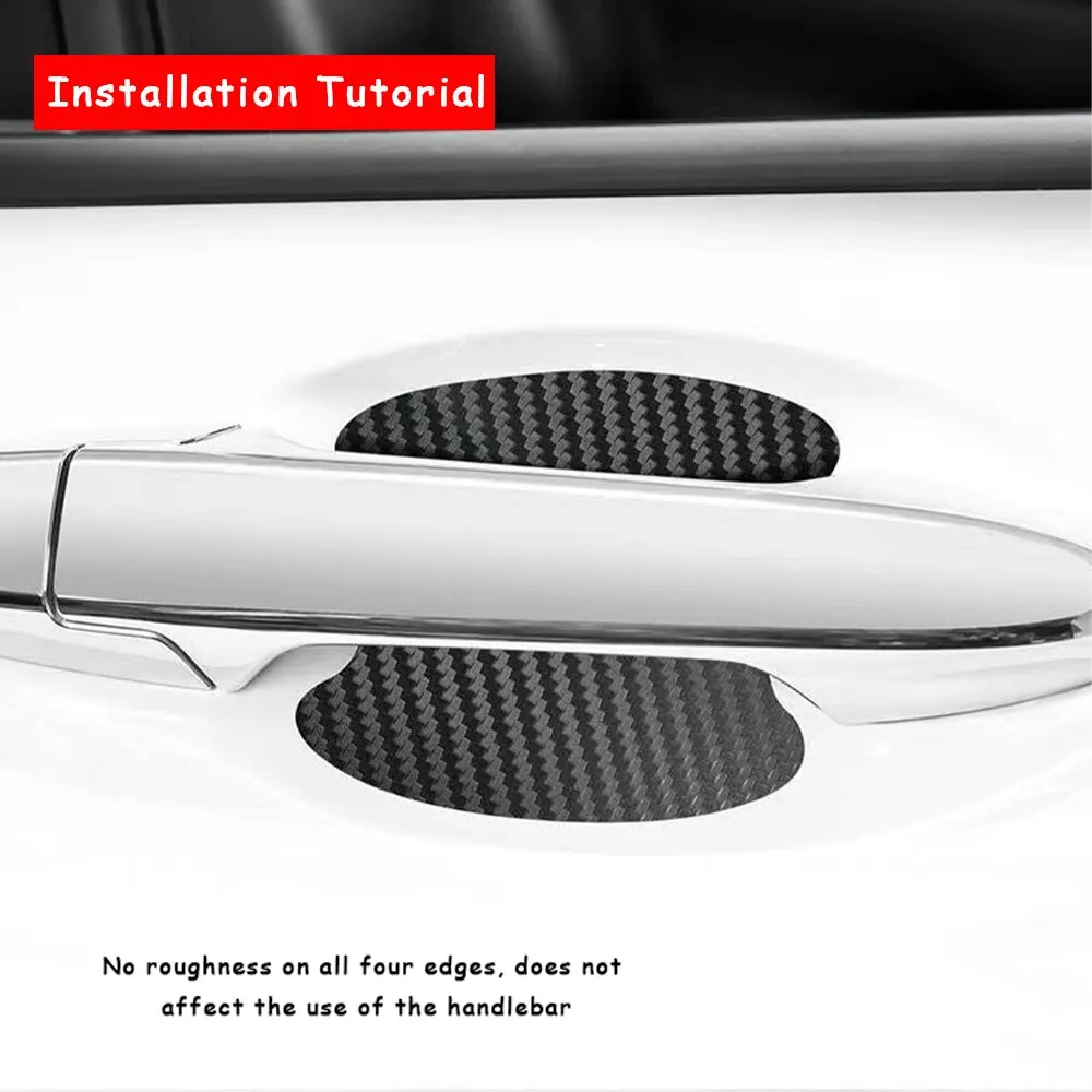 Car Door Handle Bumper Sticker Paper Protective Film Carbon Fiber Wrist Bumper Universal Handle Sticker 10pcs/Lot