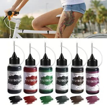 11 colori inchiostro tatuaggio all'henné maschio temporaneo semi-permanente strumenti fai da te richiesta pianta tatuaggio latte arte tatuaggio tatuaggio femminile