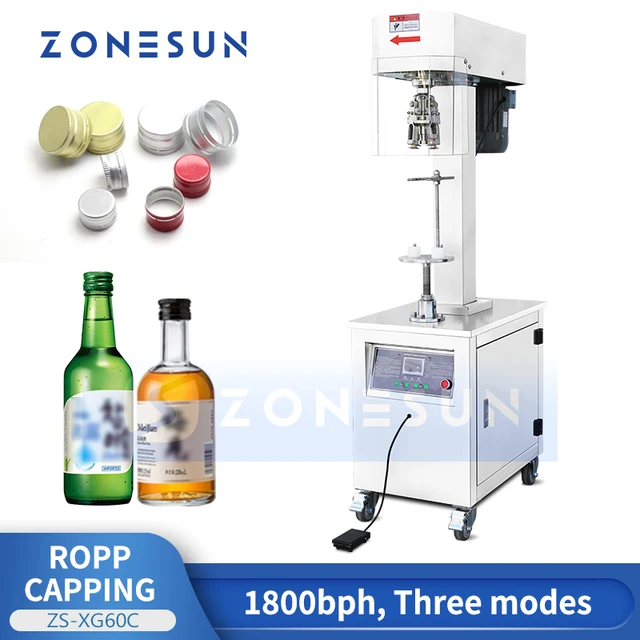 ZONESUN Roll-On Pilfer Proof Capper | Reliable Semi Automatic Capping Machine ZS-XG60C 1