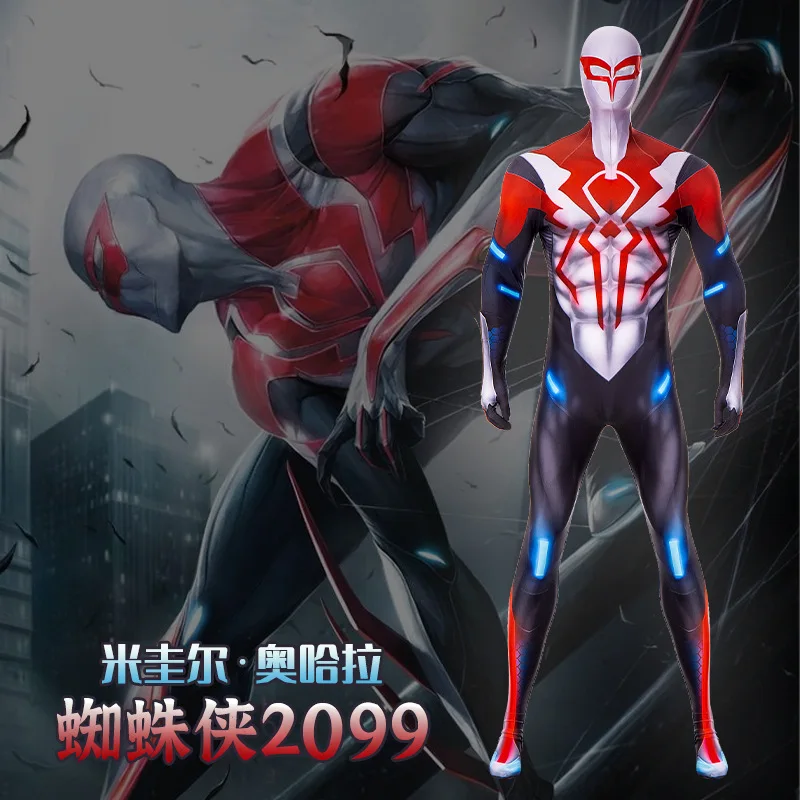 Полный-комплект-костюмов-marvel-Человек-паук-2099v3-комбинезон-для-косплея-одинаковые-колготки-из-одного-и-того-же-фильма