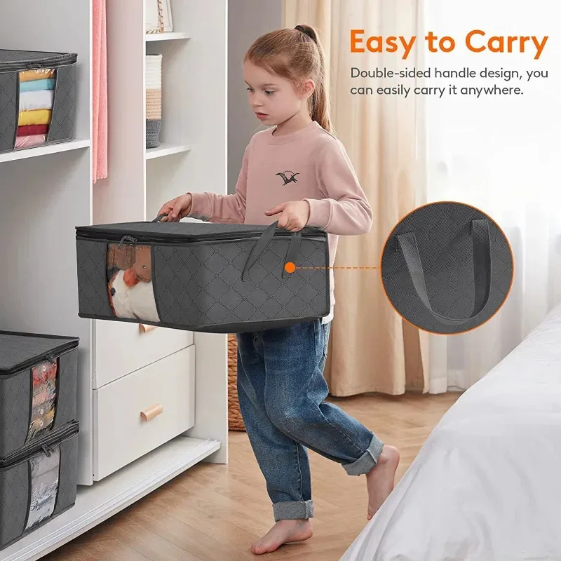Foldable Clothes Storage Bag 1/3/6pcs for Home Bedroom