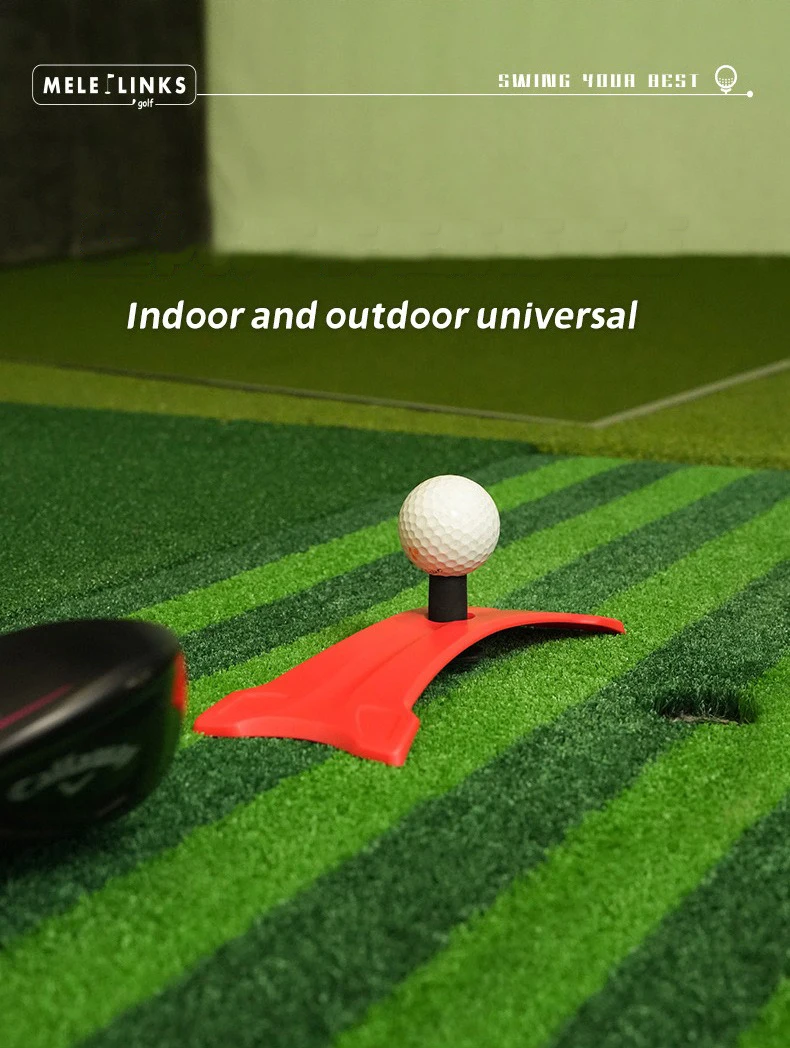 Portable Launch Rocket Mat + 2 Black Golf Tee Golf X Tee Golf Power Launch Set Elevates Ball And Improves Aim For Indoor Outdoor