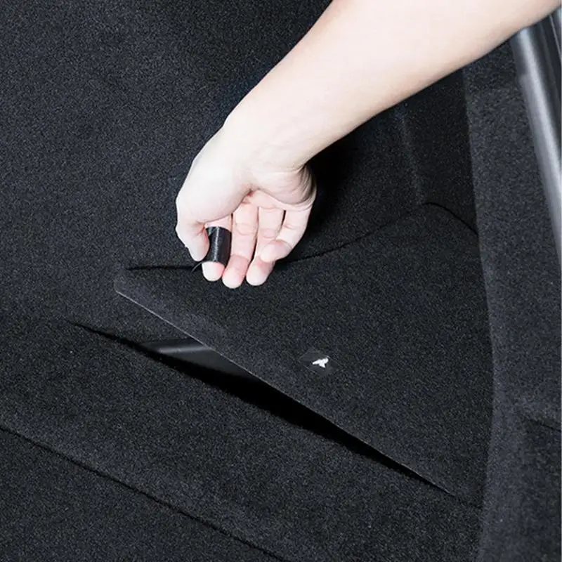 For Tesla for Model 3 2023/2024 Rear Trunk side storage box with Cover for Model 3 Tail Trunk Boot Organizer Protective cover