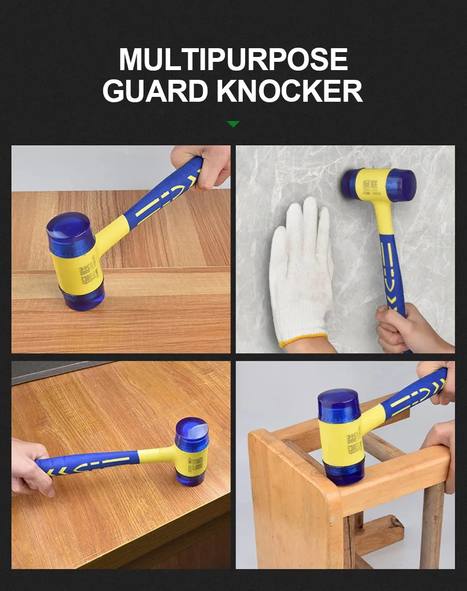 Description Picture 3 of itemDouble Headed Rubber Hammer Detachable Round Head Non-slip Handle Hand DIY Tool Installation Hammer For Woodworking Repair Tool