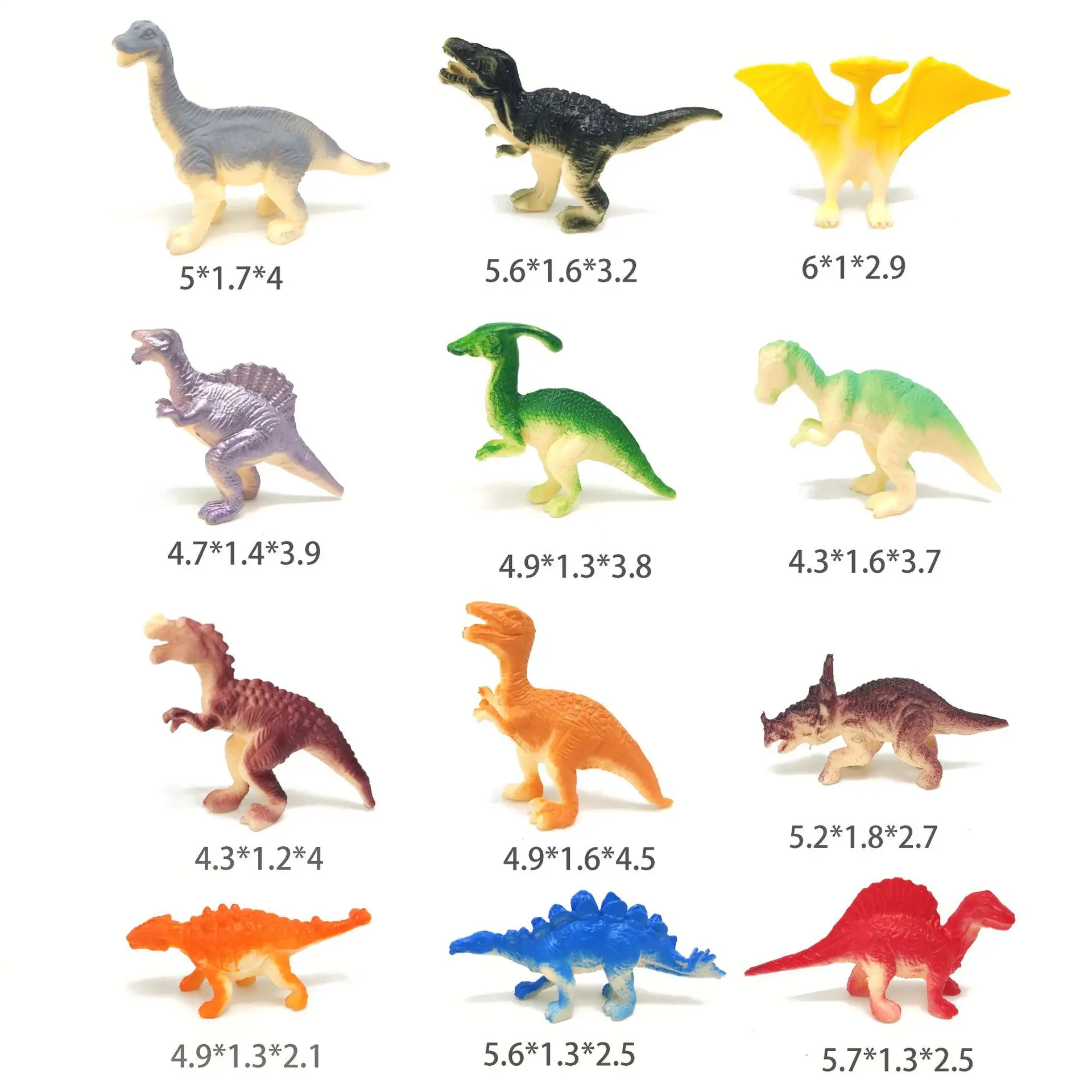 Jurassic World 8/12PCS Dinosaur Figure Set Tyrannosaurus Rex Simulation Soft Rubber Toys for Children Small Packaged Gift Idea 5